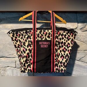 Victoria's Secret XL Leopard Print Tote Bag